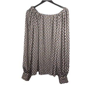 Worthington‎ Tie  Long Sleeve Pullover Blouse Womens Size 3X